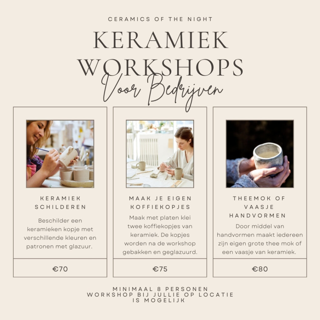 Keramiek workshops voor bedrijven